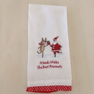 “Friends” Christmas Linen Hand Towel